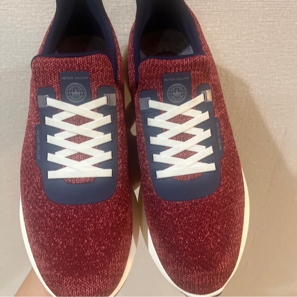 Peter Millar Men's Hyperlight Apollo Sneaker - Red - size 11 - Picture 3 of 8